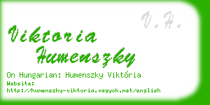 viktoria humenszky business card