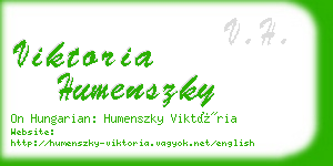 viktoria humenszky business card